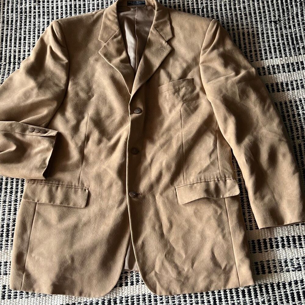 Bert Pulitzer size 46 (according to measurements ) Mens coat suede style